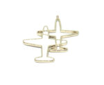 Gold Double Airplane Charm
