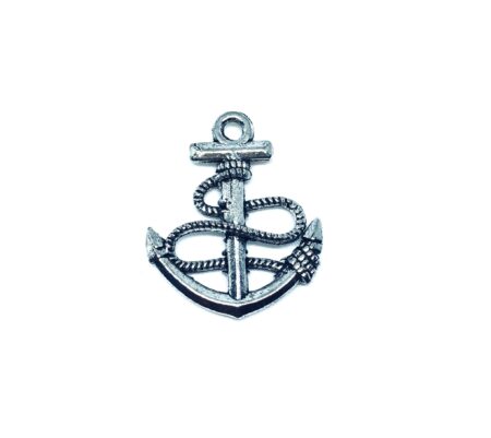 Silver Vintage Anchor Charm