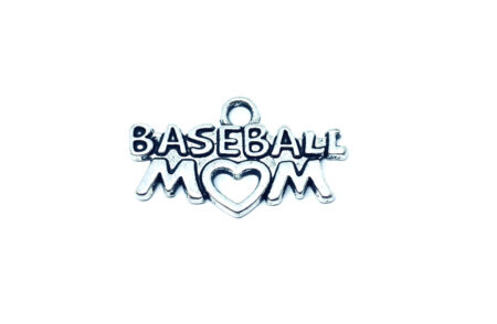 Baseball Mom Charm Silver