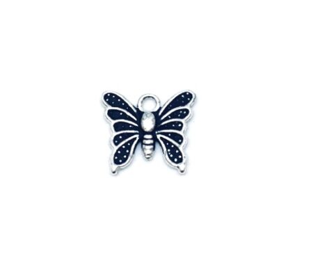 Oxidized Butterfly Charm