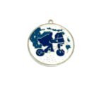 Round Bicycle Enamel Charm