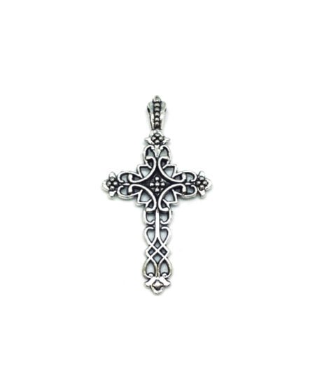 Oxidized Cross Charm