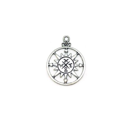 Silver Compass Charm