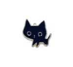 Black Enamel Cat Charm