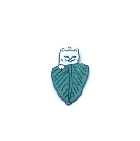 Leaf Cat Charm