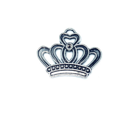 Oxidized Crown Charm