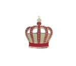 Red Enamel Crown Charm