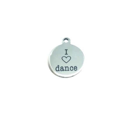 Round 'I Love Dance' Charm