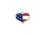The USA Heart Flag Charm