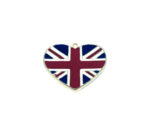 The UK Heart Enamel Flag Charm