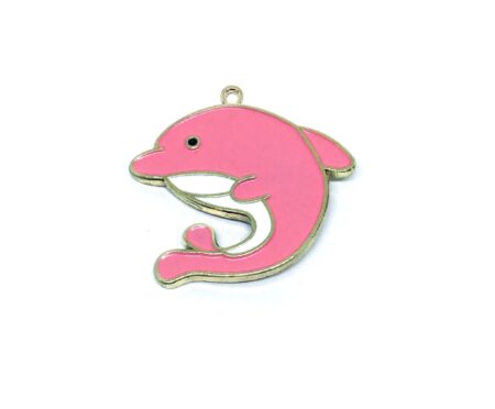Pink Enamel Fish Charm