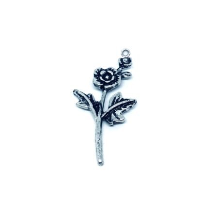 Antique Rose Flower Charm