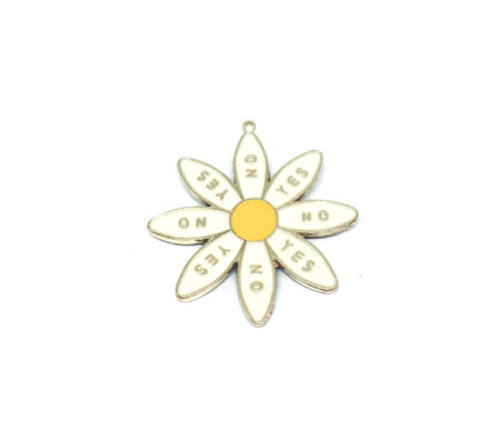 Yes No Daisy Flower Charm