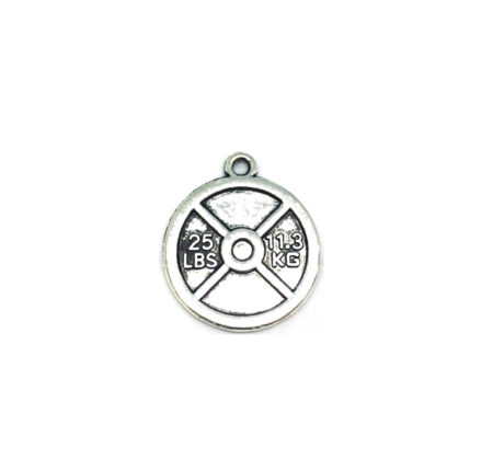 Silver Weight Plate Charm