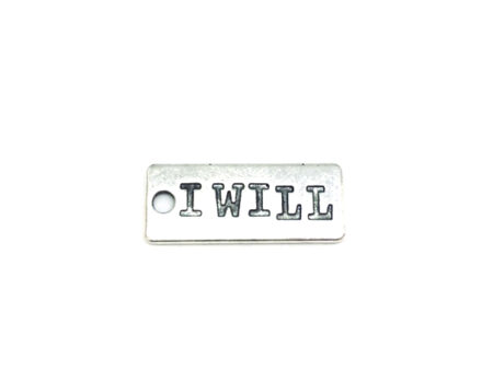 'I Will' Fitness Charm Silver