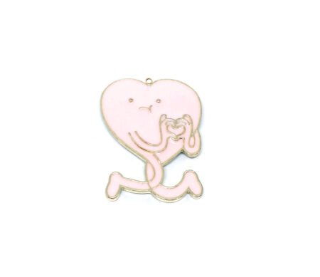 Running Pink Heart Charm