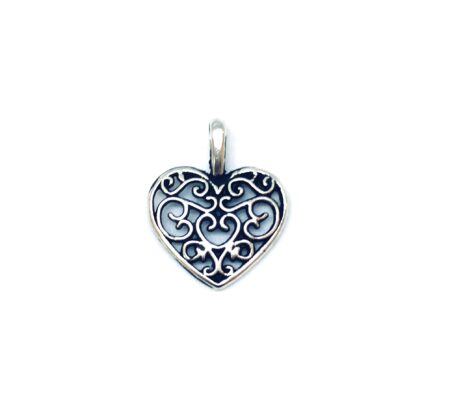 Vintage Silver Heart Charm