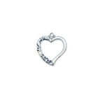 Oxidized Silver Heart Charm