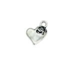 Tiny Silver Heart Charm