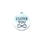 Love You Infinity Heart Dangle Charm