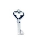 Black Enamel Key Charm