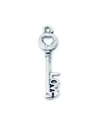 Heart Key Charm