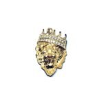 Rhinestone Lion Charm