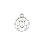 Silver Lotus Charm