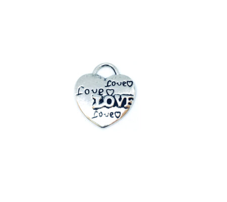 Love Heart Charm Silver
