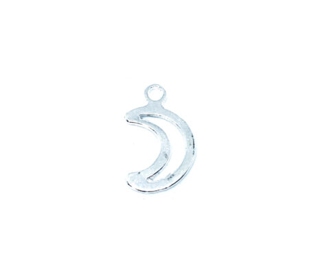 Crescent Moon Charm Silver