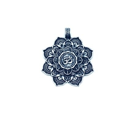 Vintage Flower Om Charm