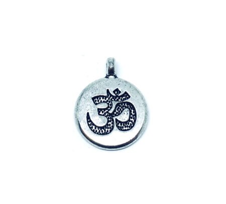 Round Antique Om Charm