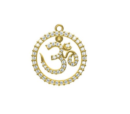 Rhinestone Om Charm