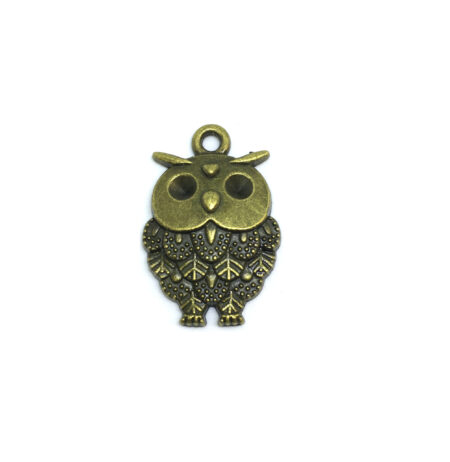 Vintage Gold Owl Charm