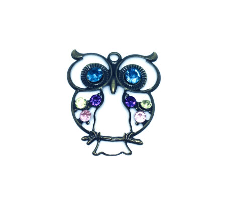 Crystal Owl Charm