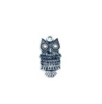 Antique Silver Owl Charm