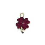 Red Enamel Shamrock Charm