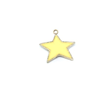 Yellow Enamel Star Charm