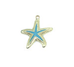 Blue Enamel Starfish Charm