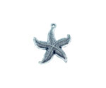 Large Vintage Starfish Charm Silver