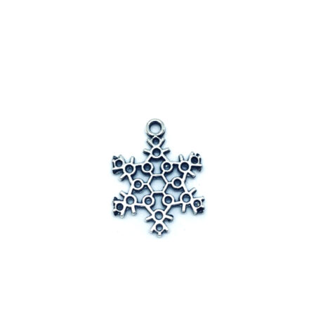Oxidized Snowflake Charm