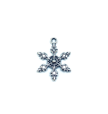 Vintage Silver Snowflake Charm