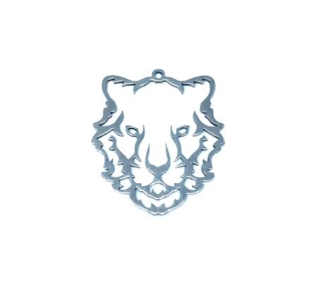 Silver Tiger Head Charm