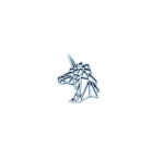 Silver Unicorn Head Charm