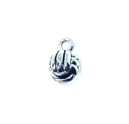 Silver Volleyball Ball Charm