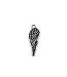 Black Oxidized Wing Charm