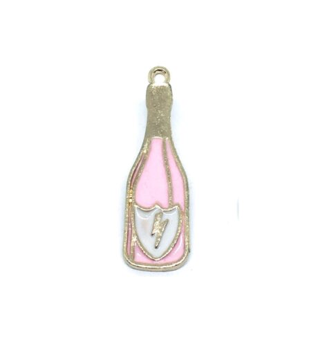 Pink Wine Bottle Charm