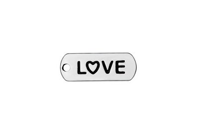 Silver 'Love' Word Charm