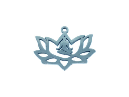 Silver Lotus Yoga Charm
