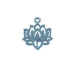 Silver-plated Lotus Yoga Charm